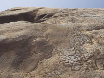 Cliffs Surface Mountain Desert Terrain Landscape PBR Low Poly 06 Low-poly 3D model