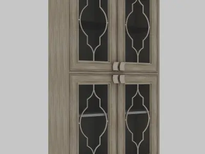 cupboard cabinet with glass doors 3D model
