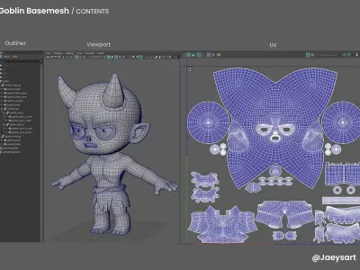 Goblin Basemesh 3D model