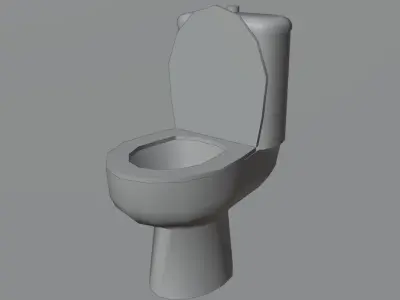 Toilet Low-poly 3D model