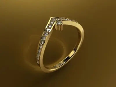 Set Light Fashion Ring - 3D Jewelry - 4 Models 3D print model