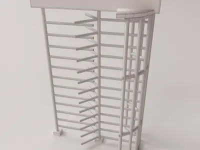 Turnstile metal rack 3D model