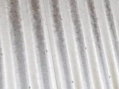 White Metal Corrugated PBR Seamless Texture