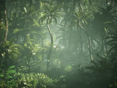 Tropical Nature 140 Assets Low-poly 3D model