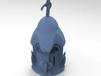Angelic Holy Tower Top Dome 3D model