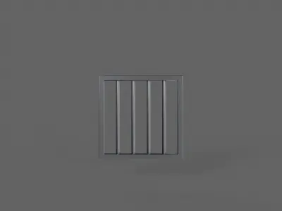 PBR Prison Window 3D Model Pack