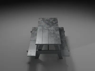 Metal Picnic Table 3D model