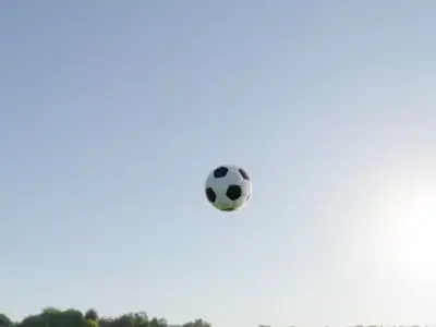 Football low Poly Game Ready Asset Low-poly 3D model