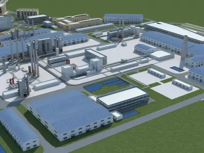 Factory Building  3D model