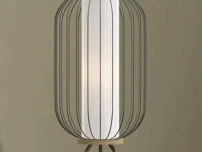 CHAPLIN caged lamp with shade 3D model