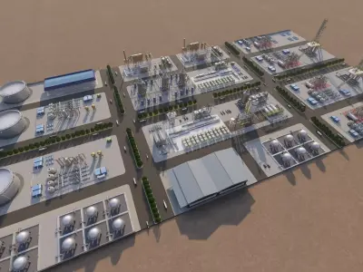 Industrial Factory-Petrochemical 3D model