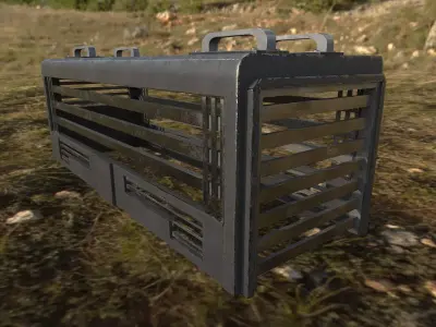 Small dinosaur cage low-poly 3d model Low-poly 3D model