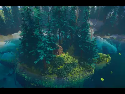 Stylized Forest Environment - UE5 Low-poly 3D model