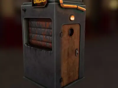  street vendor Low-poly 3D model