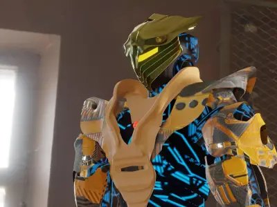 sci-fi characters  Low-poly 3D model