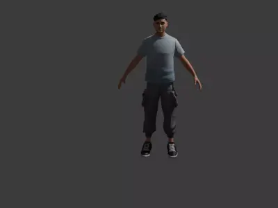 Game-Ready Sci-Fi Character  PBR Textured Low-poly 3D model