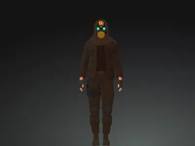 Sci-fi Realistic  and Rigged Character Game Ready 3D model 3D model