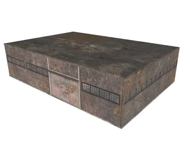 industrial building warehouse 5 Low-poly 3D model
