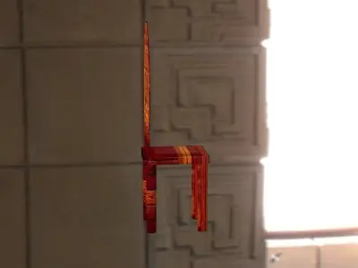 Artificial classic chair Low-poly 3D model