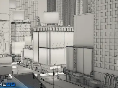 NYC 7th Avenue  V2 3D model