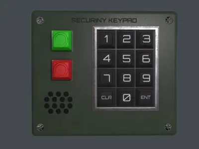 Keypad Lock 3D Model Low-poly 3D model