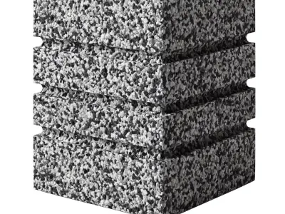 Street concrete trash bins Set two  Low-poly 3D model