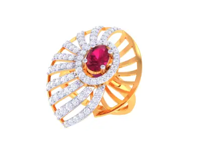 Women Ring MTL 3dm STL OBJ FBX Details 3D print model 37
