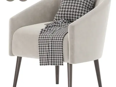 curved nest armchair 3D model