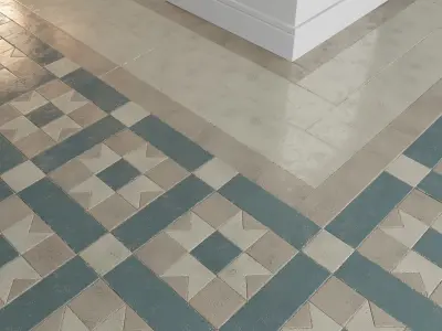 Victorian Floor Tiles Low-poly 3D model