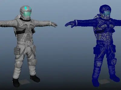 Concept  Astronaut Spacesuit 3D model