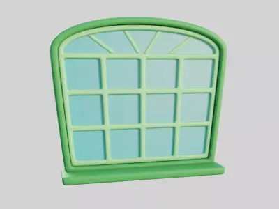 Cartoon Window 30b 3D model