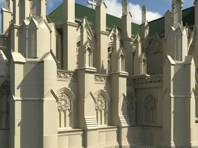 St Patrick Cathedral in Manhattan 3D print model