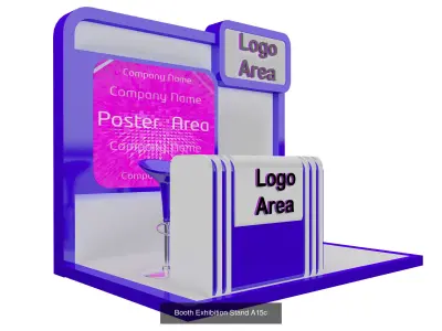Booth Exhibition Stand G11 3D Model Pack