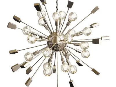 Large modern sputnik chandelier 3D model