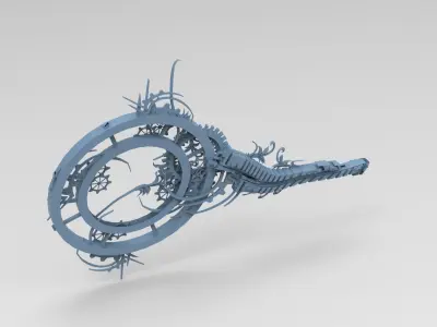 Clockwork Floating gears 1  Low-poly 3D model