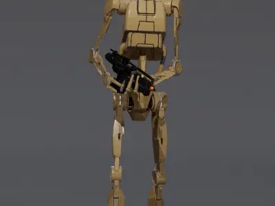 B1 Battle Droid 3D model Low-poly 3D model