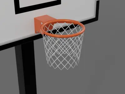 Basketball Pole Low-poly 3D model