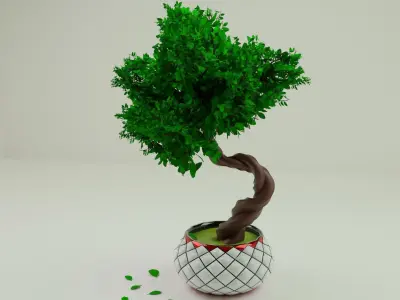 3D Bonsai Tree Low-poly 3D model