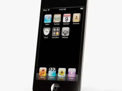 Apple iPod touch 4 Generation digital media player Low-poly 3D model