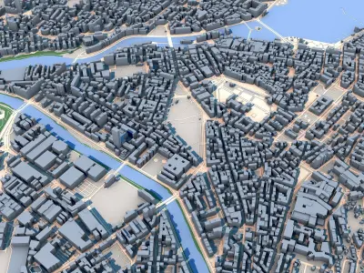 Geneva City Switzerland 3D model