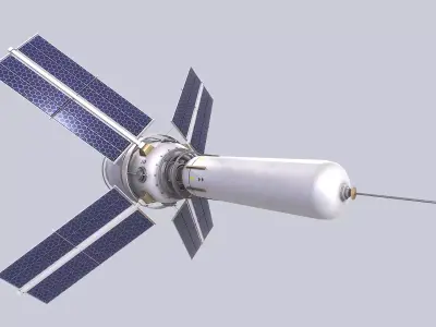 Sci fi Satellite 01 Low-poly 3D model