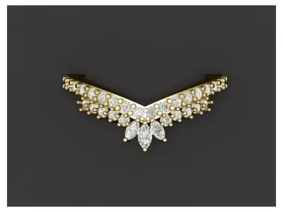 Professional Jewelry CAD Pack  20 V-Shaped Stacking Rings 3D print model