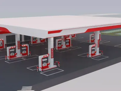 GAS Station 3D model V1