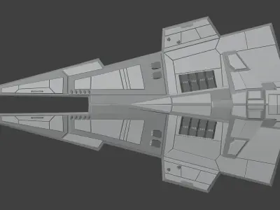 Sith Harrower-Dreadnought Low-poly 3D model