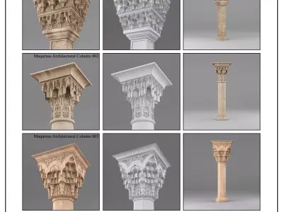 Muqarnas Architectural Set - Vol 8 - 3 Models 3D model