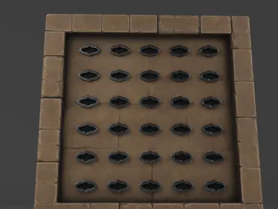 Arrow Wall Trap Low-poly 3D model