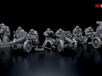Ice Warriors - Heavy Support Squad of the Imperial Force 3D print model