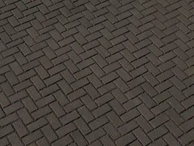 Contemporary Herringbone Concrete Pavers  Texture