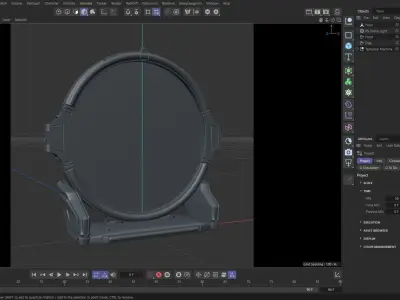 Sci-Fi Temporal Machine Low-poly 3D model