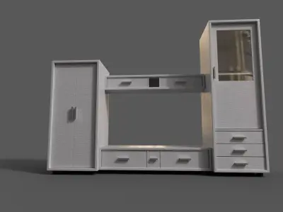 Set 2 Modern Furniture 3D Model Low-poly 3D model